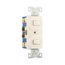 Commercial Combo Switch, Stand, #14-#12 Awg 15A, 120/277V, Lt Almd, (2) 3-Way, Duplex, 276LA
