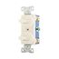 Commercial Combo Switch, Stand, #14-#12 Awg 15A, 120/277V, Lt Almd, (2) 3-Way, Duplex, 276LA