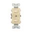 Commercial Combo Switch, Stand, #14-#12Awg 15A, 120/277V, Ivy, (2) 3-Way, Duplex, 276V-BOX