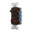 Commercial Combo Switch, Neon Pilot Light, #14-#12 Awg 15A, 120V Switch, 125V Pil Lgt, Brown, 277B-BOX