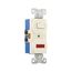 Commercial Combo Switch, Neon Pilot Light #14-#12 Awg 15A 120V Switch 125V Pil Lgt, Light Almond, 277LA-SP