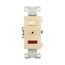 Commercial Combo Switch, Neon Pilot Light, #14-#12 Awg 15A, 120V Switch, 125V (Pil Lgt), Ivy, 277V-BOX