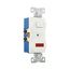 Commercial Combo Switch, Neon Pilot Light, #14-#12 Awg 15A, 120V Switch, 125V (Pil Lgt), White, 277W-BOX