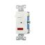 Commercial Combo Switch, Neon Pilot Light, #14-#12 Awg 15A, 120V Switch, 125V (Pil Lgt), White, 277W-BOX