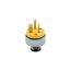 Straight Blade Plug, #18-12 Awg 20A, 125V, Armored Vinyl, 5-20P, 2-Pole 3-Wire, 0.25-0.63", 2809-BOX