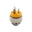 Arrow Hart Armored Power Plug, #14-10 Awg 30A, 125V, Armored Vinyl, 10-20P, 3-Pole, 3-Wire, 2836-BOX
