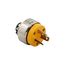 Arrow Hart Armored Power Plug, #14-10 Awg 30A, 125V, Armored Vinyl, 10-20P, 3-Pole, 3-Wire, 2836-BOX