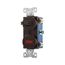 Commercial Combo Switch, Neon Pilot Light, #14-#12 Awg 15A, 120V (Switch), 125V (Pil Lgt), Brown, 294B-BOX
