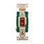Arrow Hart Toggle Switch, Pilot Lighted Red, #14-10 Awg 30A, 120/277V, Red, 3032PL