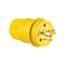 Arrow Hart Watertight Locking Plug, #18-10 Awg 30A, 125/250V, Black, 3-Pole, 3-Wire, 3331PWBK