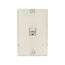 Wallplate w/ Connector, Residential Telephone, Light Almond, Data/Voice Modular Jack, 630A, 3521-4LA