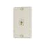 Wallplate w/ Connector, Residential Telephone, Light Almond, Data/Voice Modular Jack, 630A, 3521-4LA