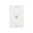 Wallplate w/ Connector, Residential Telephone, Surface, Box, Data/Voice Modular Jack, 3521-4W