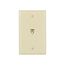 Wallplate w/ Connector, Residential Telephone, Box, Ivory, Data/Voice Modular Jack, 3532-4V