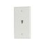 Wallplate w/ Connector, Residential Telephone, Box, Data/Voice Modular Jack, 3532-4W