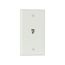Wallplate w/ Connector, Residential Telephone, Box, Data/Voice Modular Jack, 3532-4W