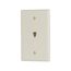 Telephone Jack Wallplate, Light Almond, Surface, 625B4, 4-Conductor Jack, Rj11, Rj14, Jack, 3533-4LA