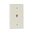 Telephone Jack Wallplate, Light Almond, Surface, 625B4, 4-Conductor Jack, Rj11, Rj14, Jack, 3533-4LA