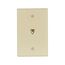Telephone Jack Wallplate, Ivory, Surface, 625B4, 4-Conductor Jack, Rj11, Rj14, 3533-4V