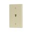 Telephone Jack Wallplate, Ivory, Surface, 625B4, 4-Conductor Jack, Rj11, Rj14, 3533-4V