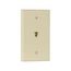 Telephone Jack Wallplate, Ivory, Surface, 625B4, 4-Conductor Jack, Rj11, Rj14, 3533-4V