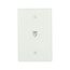 Telephone Jack Wallplate, White, Surface, 625B4, 4-Conductor Jack, Rj11, Rj14, 3533-4W