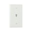 Telephone Jack Wallplate, White, Surface, 625B4, 4-Conductor Jack, Rj11, Rj14, 3533-4W