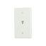Telephone Jack Wallplate, White, Surface, 625B4, 4-Conductor Jack, Rj11, Rj14, 3533-4W