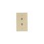 Telephone Jack & Coaxial Adapter Wallplate, Ivory, Surface & Coax Adapter, Type F, Rj11, Rj14, 3535-4V