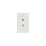 Telephone Jack & Coaxial Adapter Wallplate, White, Surface & Coax Adapter, Type F, Rj11, Rj14, 3535-4W