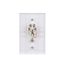 Telephone Jack & Coaxial Adapter Wallplate, White, Surface & Coax Adapter, Type F, Rj11, Rj14, 3536-4W