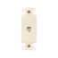 4-Conductor Telephone Jack Decorator Insert, Light Almond, Surface, Type 625, 4-Conductor Jack, 3560-4LA