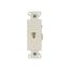 4-Conductor Telephone Jack Decorator Insert, Light Almond, Surface, Type 625, 4-Conductor Jack, 3560-4LA