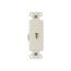 4-Conductor Telephone Jack Decorator Insert, Light Almond, Surface, Type 625, 4-Conductor Jack, 3560-4LA