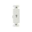 4-Conductor Telephone Jack Decorator Insert, White, Surface, Type 625, 3560-4W