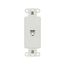 Decorator Insert w/ Connector, 6-Conductor Data/Voice Modular Jack, Type 625, 3560-6W