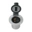 Locking Flanged Inlet With Lid, #10-6Awg, 50A, Industrial, 600 Vac, 250Vdc, Back Wiring, Steel, 3767