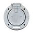 Locking Flanged Inlet With Lid, #10-6Awg, 50A, Industrial, 600 Vac, 250Vdc, Back Wiring, Steel, 3768