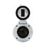 Locking Flanged Inlet With Lid, #10-6Awg, 50A, Industrial, 600 Vac, 250Vdc, Back Wiring, Steel, 3768