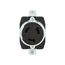 Locking Receptacle, #10-6Awg, 50A, Industrial, 600 Vac, 250Vdc, Back Wiring, Black, Single, 3769