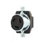 Locking Receptacle, #10-6Awg, 50A, Industrial, 600 Vac, 250Vdc, Back Wiring, Black, Single, 3769