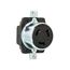 Locking Receptacle, #10-6Awg, 50A, Industrial, 600 Vac, 250Vdc, Back Wiring, Black, Single, 3769