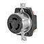 Locking Receptacle, #10-6Awg, 50A, Industrial, 600 Vac, 250Vdc, Back Wiring, Black, Single, 3771