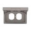 Non-Metallic Duplex Receptacle Cover, Self-Closing, Surface Mount, Gray, Wet, 1-Gang, 3962-BU