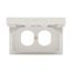 Non-Metallic Duplex Receptacle Cover, Self-Closing, Surface Mount, White Receptacle, Wet, 1-Gang, 3962W-BU