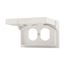 Non-Metallic Duplex Receptacle Cover, Self-Closing, Surface Mount, White Receptacle, Wet, 1-Gang, 3962W-BU