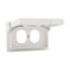 Non-Metallic Duplex Receptacle Cover, Self-Closing, Surface Mount, White Receptacle, Wet, 1-Gang, 3962W-BU