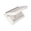 Non-Metallic Duplex Receptacle Cover, Self-Closing, Surface Mount, White Receptacle, Wet, 1-Gang, 3962W-BU