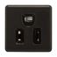 Panel Mount/Snap-In Single Receptacle, #14-12 Awg 15A, Snap-In, Panel, 125V, Quick Connect, 4067-01BK-BU