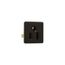 Panel Mount/Snap-In Single Receptacle, #14-12 Awg 15A, Snap-In, Panel, 125V, Quick Connect, 4067-01BK-BU